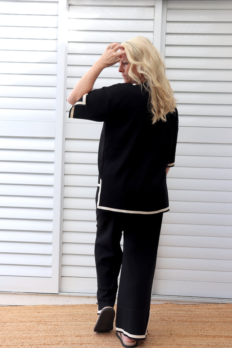 Elodie Knit Set in Black