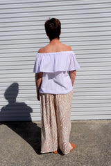Bora Bora Long Wide Leg Pant Zebra Taupe
