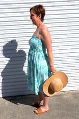 Strapless Beach Dress/Skirt in Mint Leaf