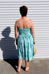 Strapless Beach Dress/Skirt in Mint Leaf
