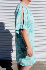 Getaway Short Sleeve Short Dress in Mint Leaf