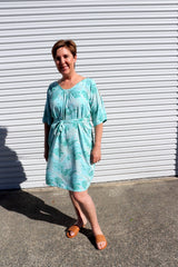 Getaway Short Sleeve Short Dress in Mint Leaf