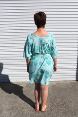 Getaway Short Sleeve Short Dress in Mint Leaf