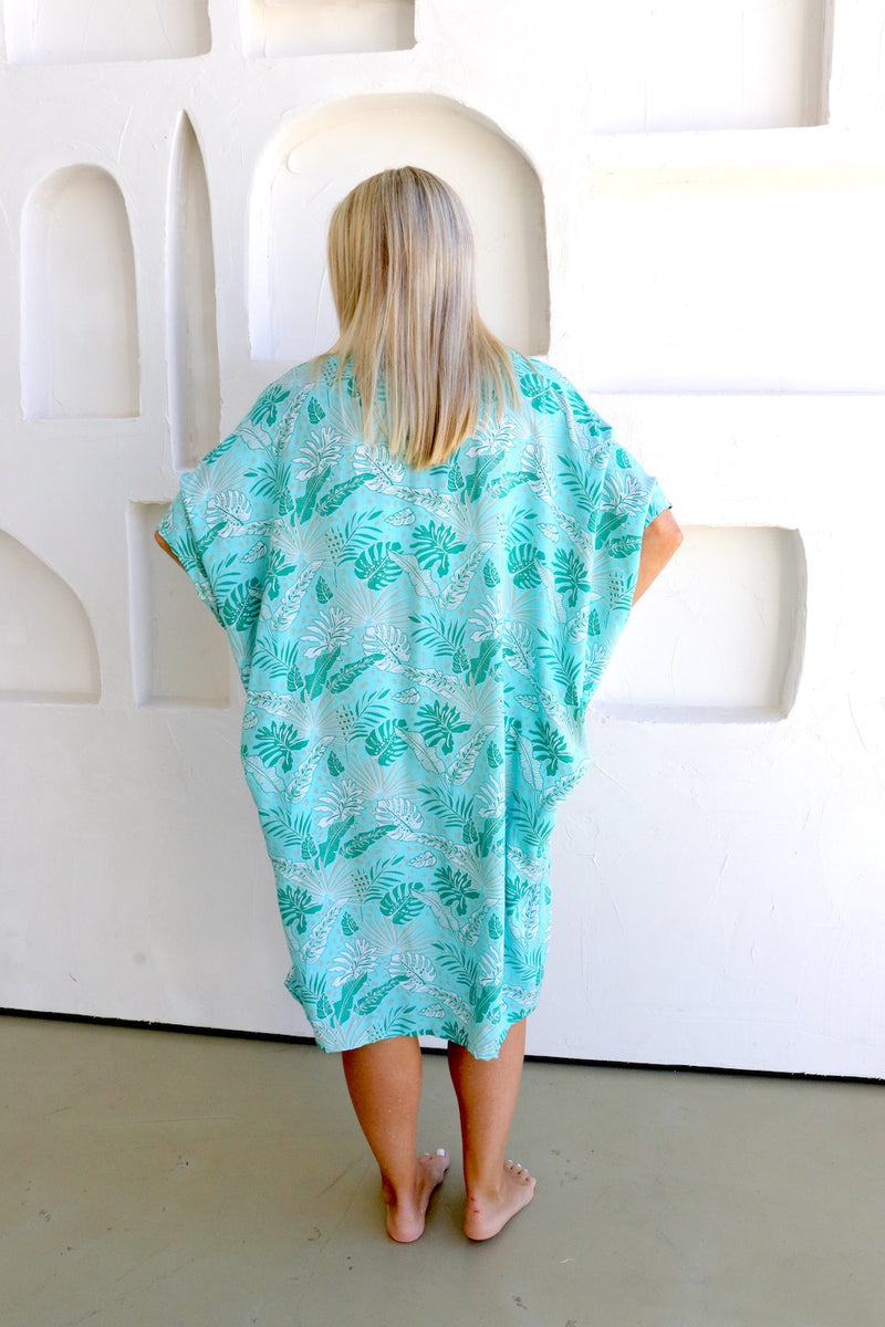 Tropicana Short Dress In Mint Leaf