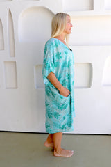 Tropicana Short Dress In Mint Leaf