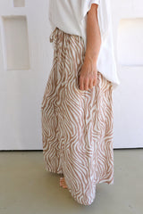 Bora Bora Long Wide Leg Pant Zebra Taupe