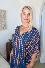 Tropicana Short Dress In Choc Navy