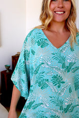 Tropicana Short Dress In Mint Leaf