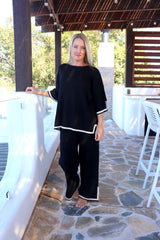 Elodie Knit Set in Black