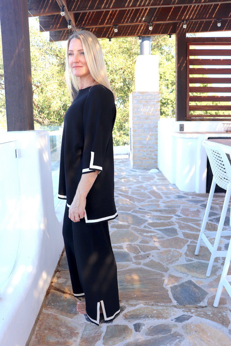 Elodie Knit Set in Black