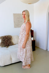 Chloe Maxi in Zebra Taupe