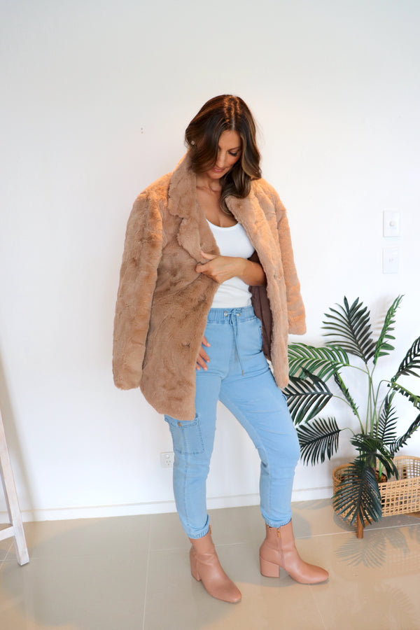 Cargo Denim Jeans in Blue