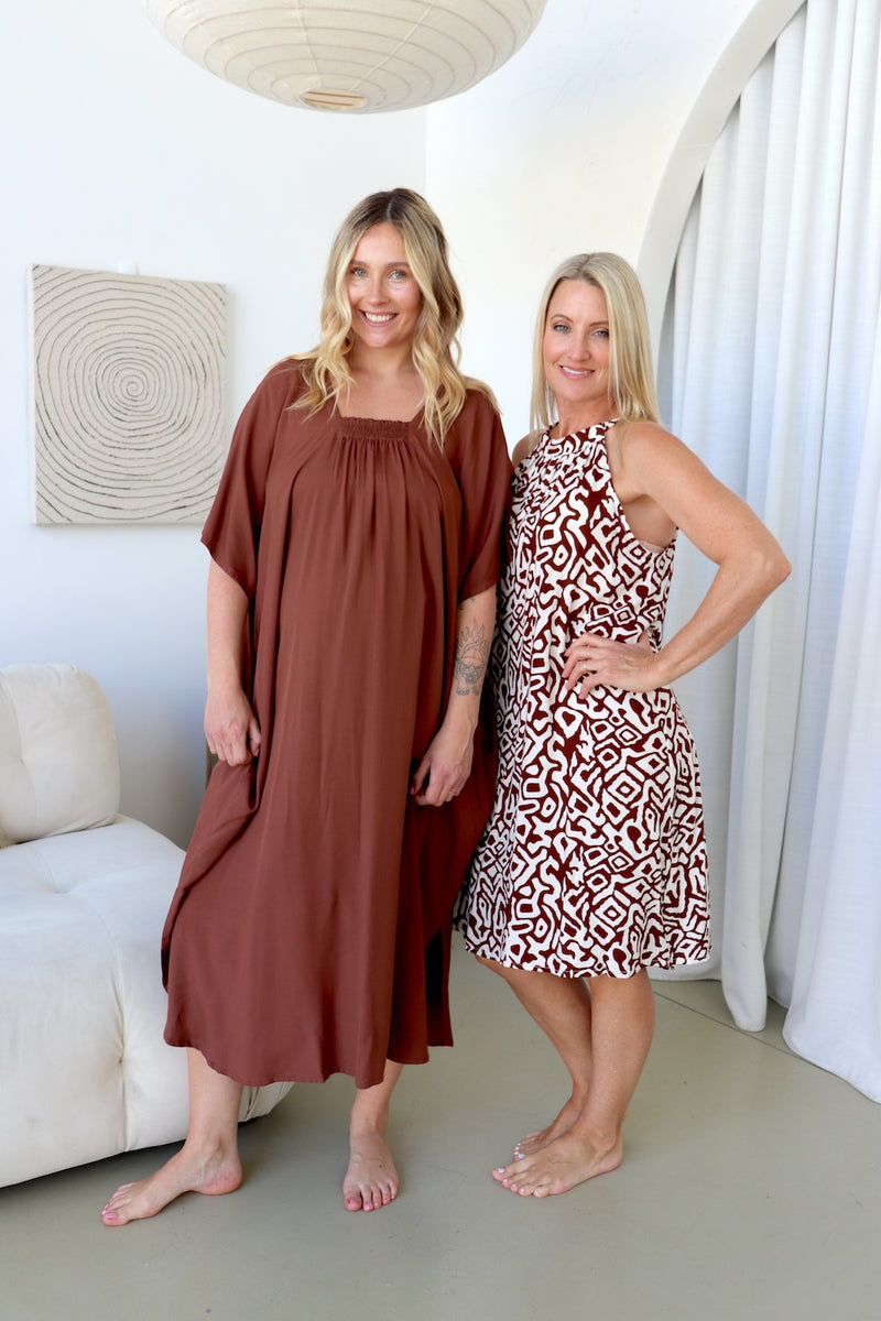 Tahiti Dress in Mediterranean Chocolate