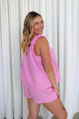 Designer RO Cotton PJ Set in Pink Gingham