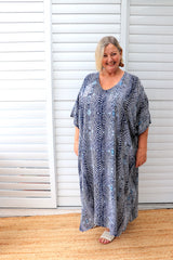 Long Kaftan In Uluru Navy