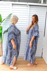 Long Kaftan In Uluru Navy