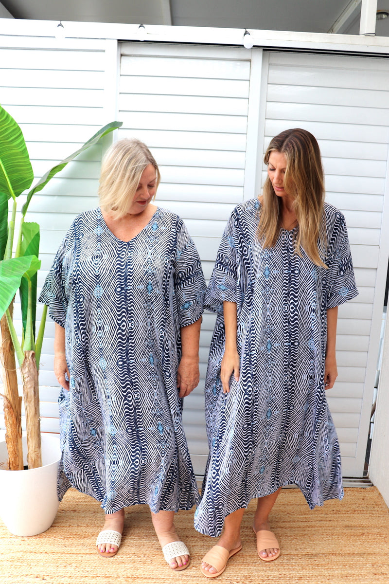 Long Kaftan In Uluru Navy