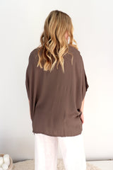 Relaxed Boho One Size Top in Coco