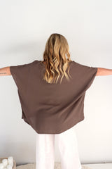 Relaxed Boho One Size Top in Coco