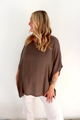 Relaxed Boho One Size Top in Coco
