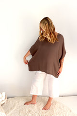 Relaxed Boho One Size Top in Coco