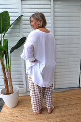 Dream Pant in Cotton Gingham Latte