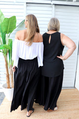 Caribbean Long Wide Leg Pant In Black