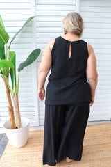 Caribbean Long Wide Leg Pant In Black