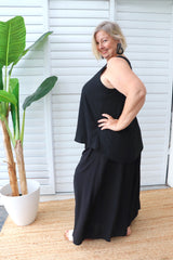 Caribbean Long Wide Leg Pant In Black