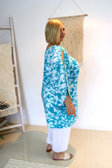 Daydream Long Sleeve Dress/Top in Promise Land Aqua