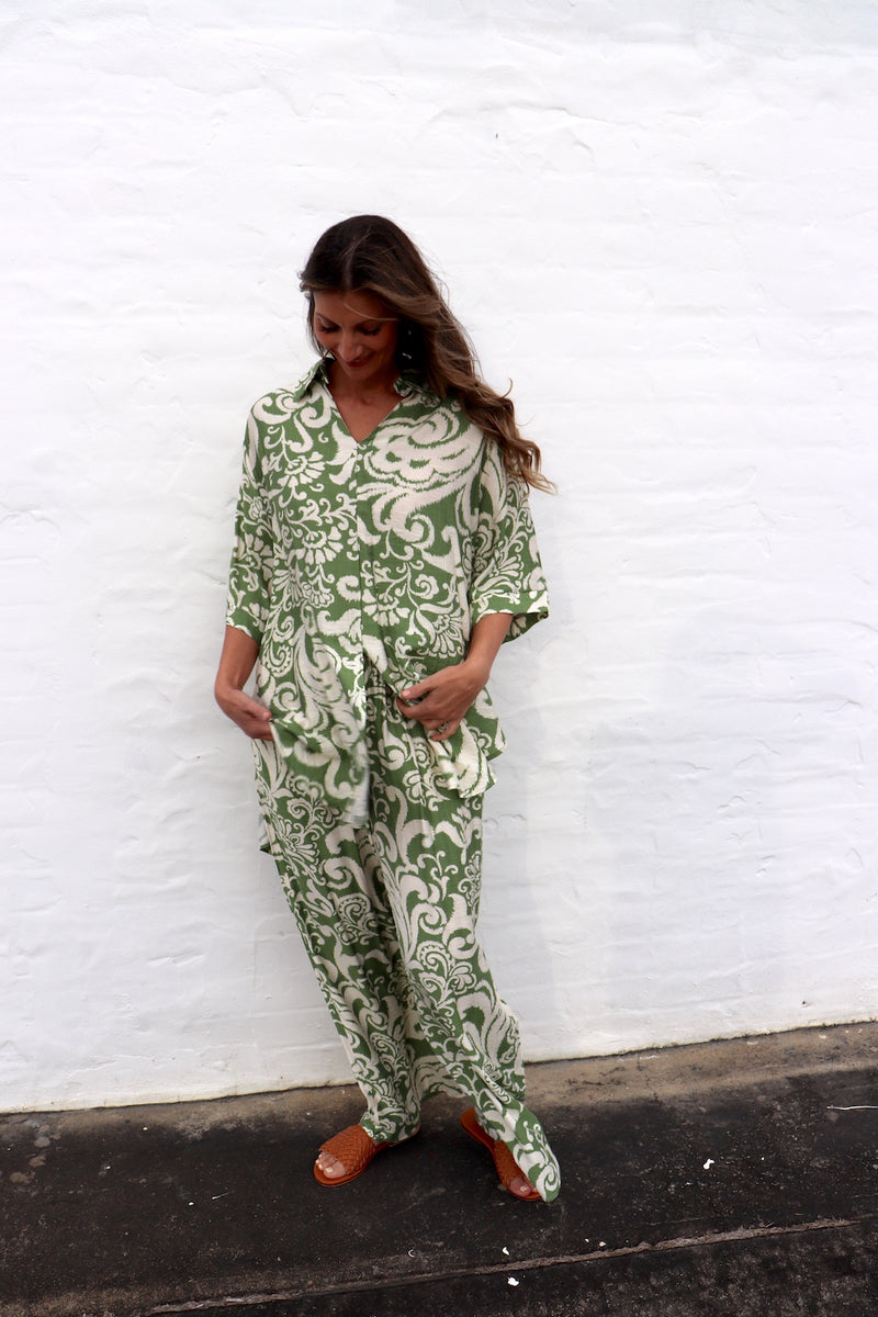 Sahara Pant & Shirt Set in Sage