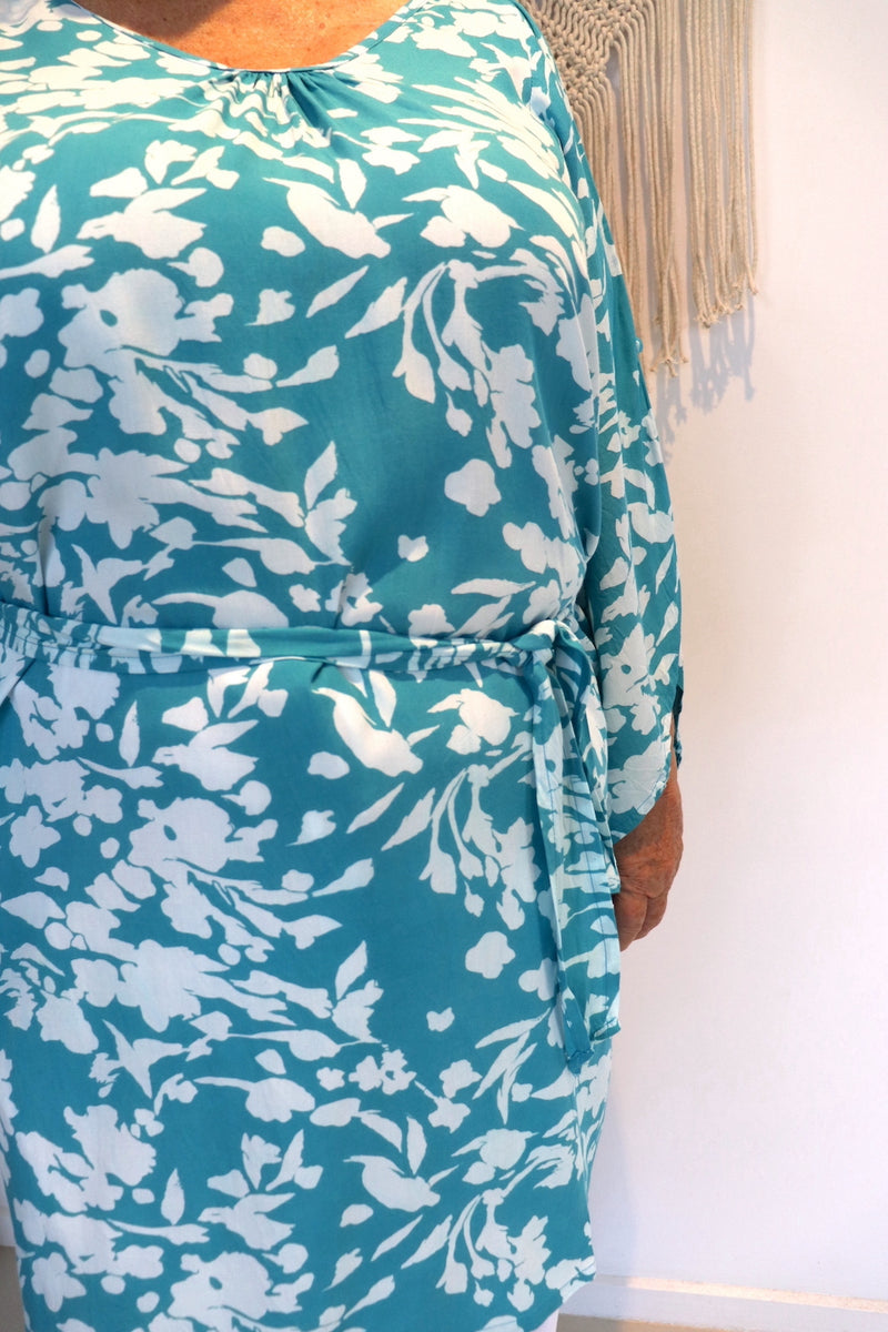 Daydream Long Sleeve Dress/Top in Promise Land Aqua