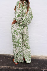 Sahara Pant & Shirt Set in Sage