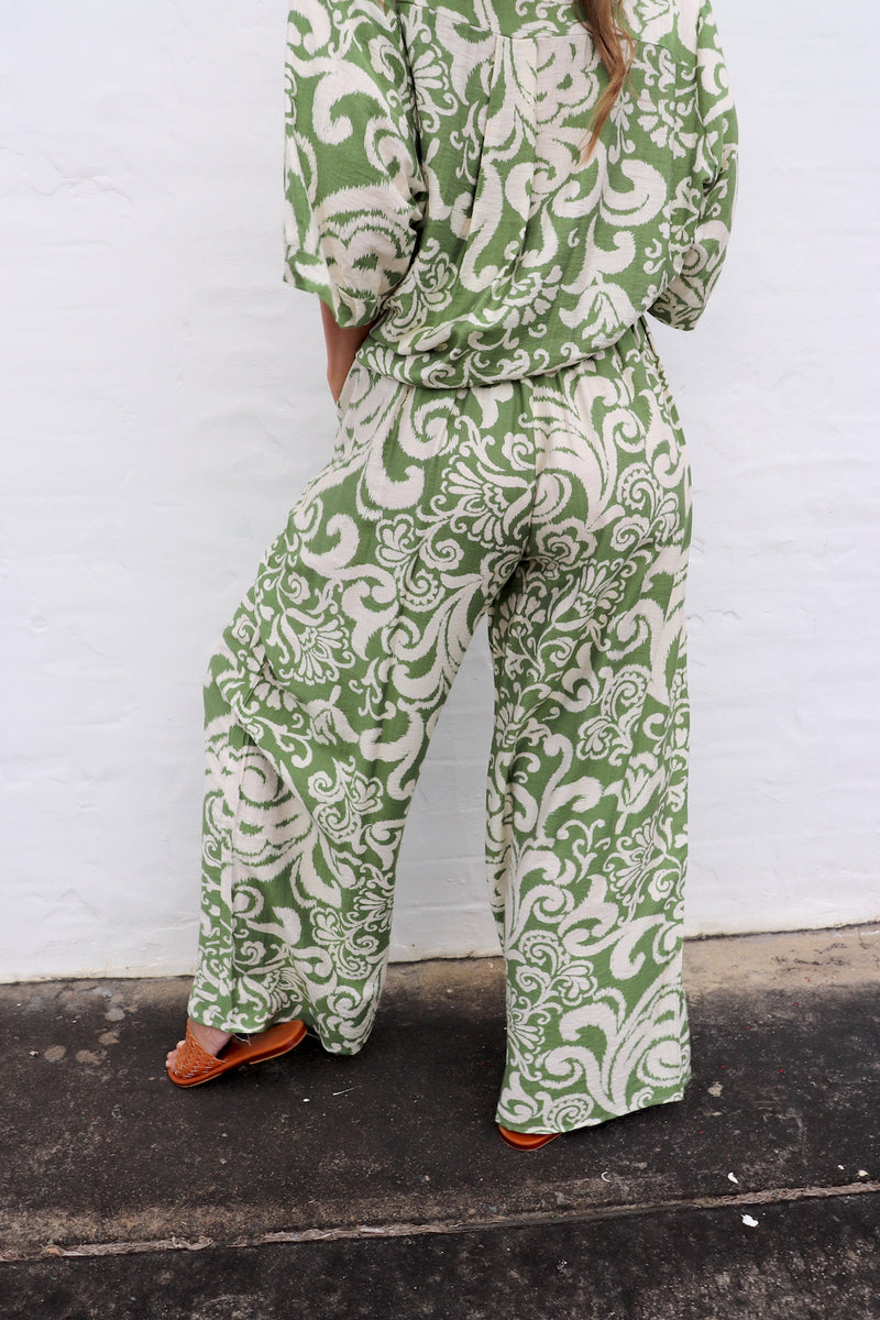 Sahara Pant & Shirt Set in Sage