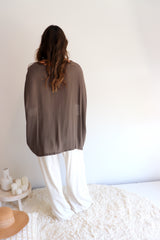 Relaxed Boho One Size Top in Coco