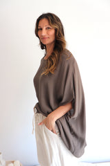 Relaxed Boho One Size Top in Coco