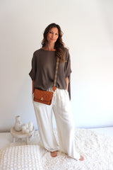Relaxed Boho One Size Top in Coco
