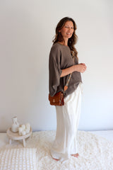 Relaxed Boho One Size Top in Coco
