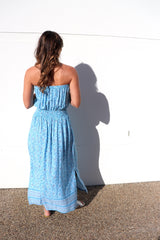 Daytripper Tube Maxi Dress In Ocean Blossom