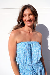 Daytripper Tube Maxi Dress In Ocean Blossom