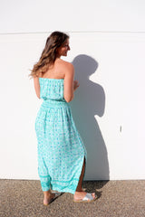 Daytripper Tube Maxi Dress In Mosaic Mint