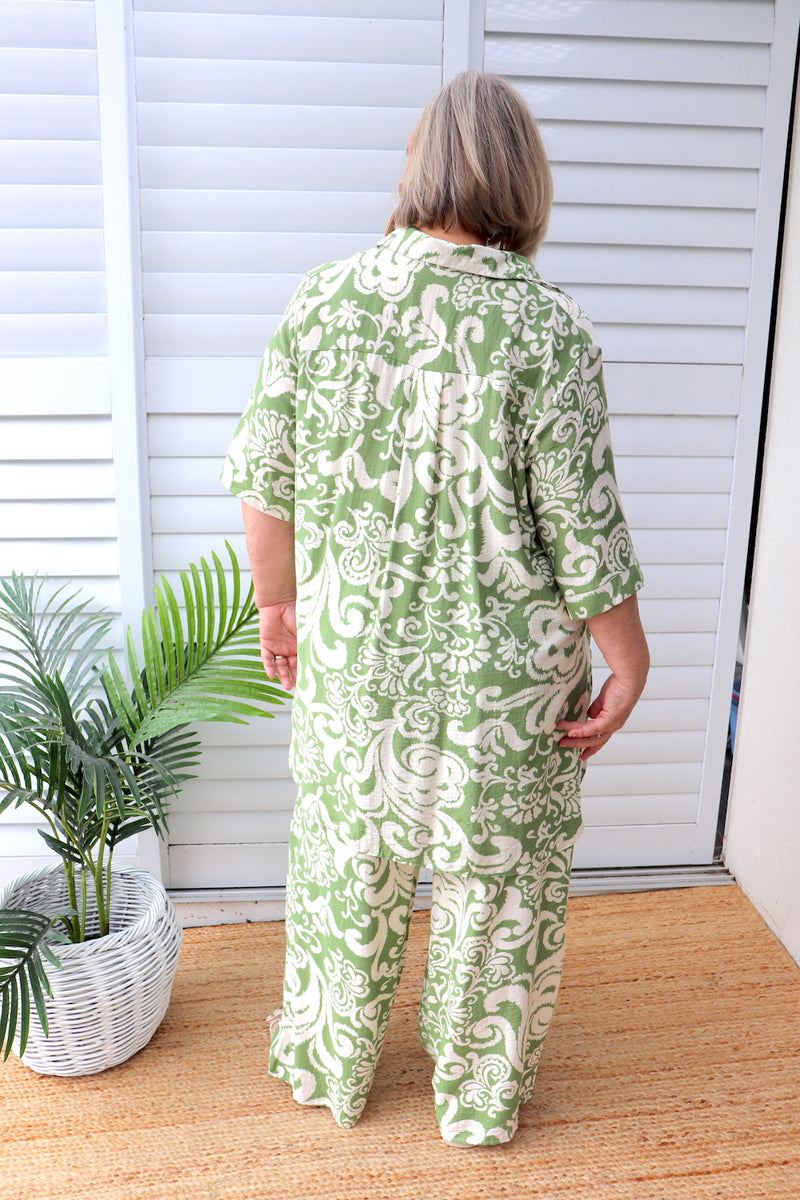 Sahara Pant & Shirt Set in Sage