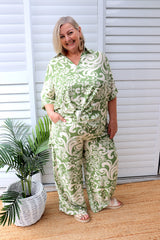 Sahara Pant & Shirt Set in Sage