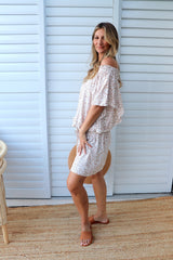 Holiday Dreaming Short Beach Dress/Top In Pebbles Taupe