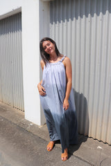 Celine Maxi Dress In Grey Dream Tie Dye