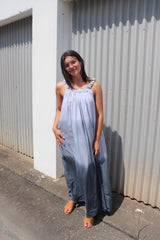 Celine Maxi Dress In Grey Dream Tie Dye