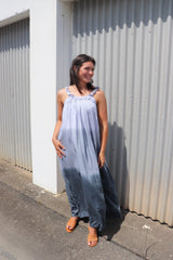 Celine Maxi Dress In Grey Dream Tie Dye