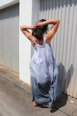 Celine Maxi Dress In Grey Dream Tie Dye