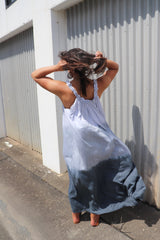 Celine Maxi Dress In Grey Dream Tie Dye