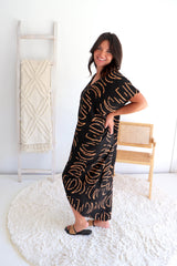 Island Holiday High Low Dress In Lunar Black